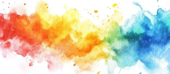 Fototapeta premium Vibrant Watercolor Splash: A Captivating Abstract Experience in Color and Emotion