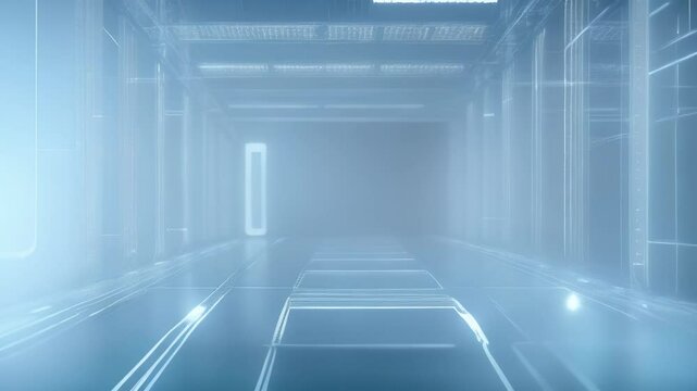 Futuristic Technology Background with Glowing Lights and Digital Effects