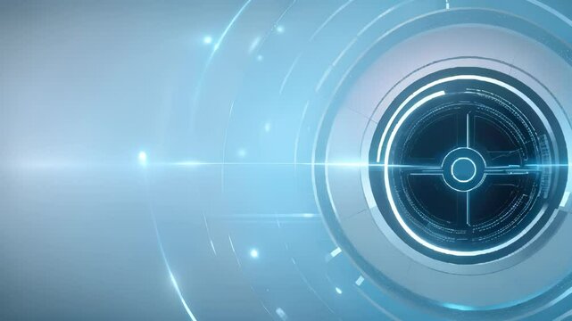 Blue Circle Technology Background Vector Illustration