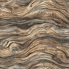 seamless pattern of driftwood grain with rough, natural textures