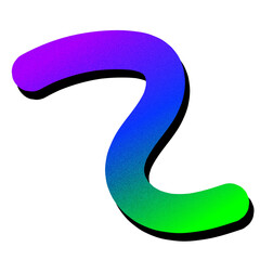 Vibrant Gradient Swirl - Abstract Colorful 3D Curve