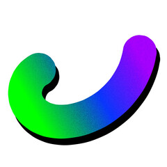 Vibrant Gradient Swirl - Abstract Colorful 3D Curve