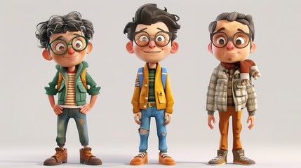 Stunning Working Cartoon Characters: A Fun and Lively Workplace Vision. Showcasing Creativity and Energy.