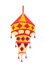 Decorative Lantern Vector Illustration isolated