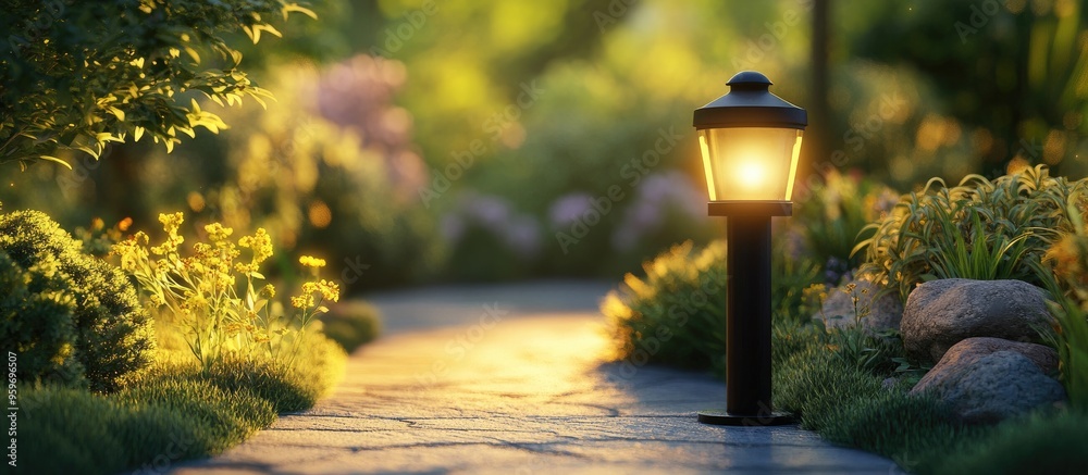 Aufkleber Garden light. with copy space image. Place for adding text or design