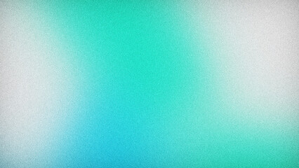 Grainy colorful gradient background. Abstract., turquoise, cyan, white, blurred, mesh, noise, wave, bokeh, retro vibes.