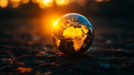 Glowing Earth at Sunrise