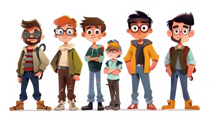 Stunning Working Cartoon Characters: A Fun and Lively Workplace Vision. Showcasing Creativity and Energy.