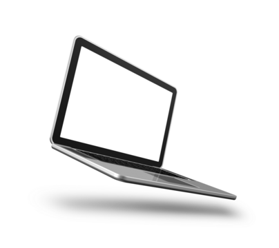 Laptop computer isolated on transparent background
