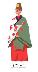 Traditional Japanese Costume Vector Design