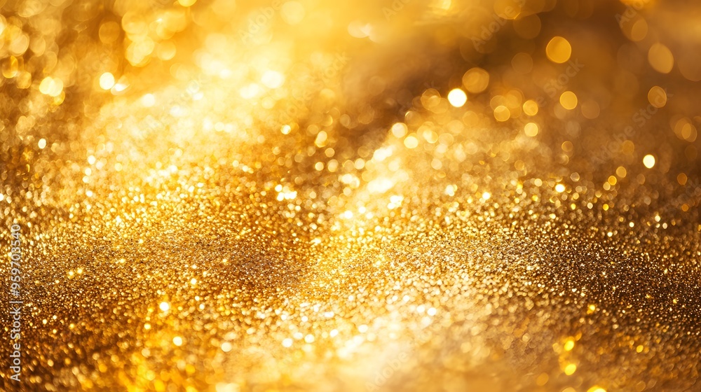 Wall mural a mesmerizing abstract background of shimmering gold particles creating a luxurious and festive atmo
