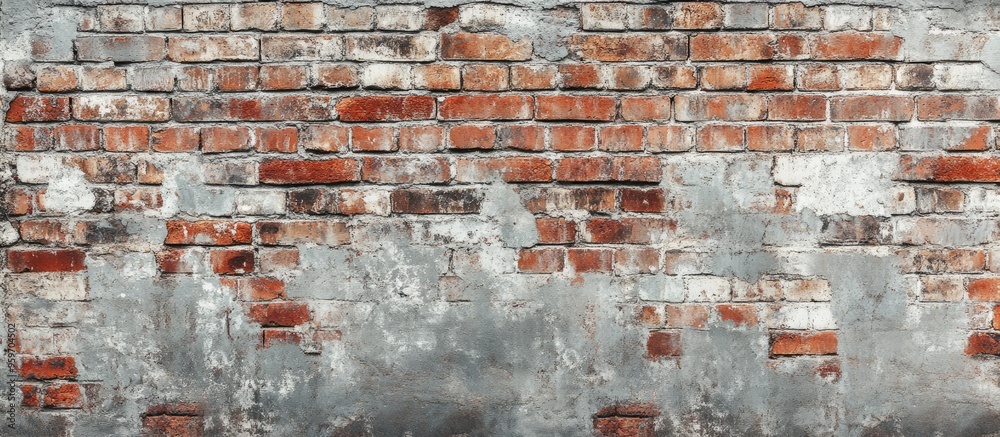 Aufkleber Texture of an aged brick wall Abstract background for construction. with copy space image. Place for adding text or design