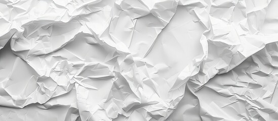 Obraz premium White crumpled paper texture Background. with copy space image. Place for adding text or design