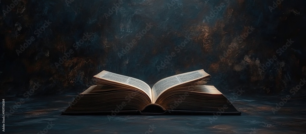 Poster open book. with copy space image. Place for adding text or design