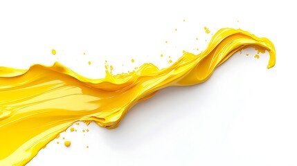 Dynamic Splash of Yellow Liquid