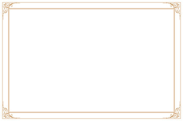 Elements of ornate vintage frames. Gold on white classic calligraphy swirls, floral motifs. Design print for greeting cards, wedding invitations, restaurant menu, royal certificates. Set 46