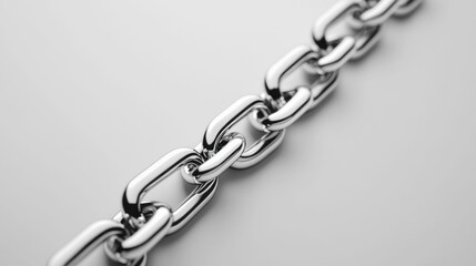 Obraz premium Close-up of a Shiny Metal Chain