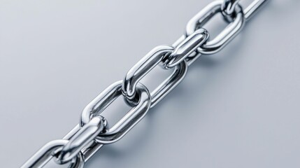 Obraz premium Close-up of a Shiny Metal Chain