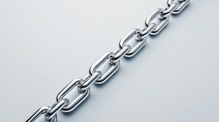 Obraz premium Close-up of a Shiny Metal Chain