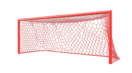 Abstract Soccer Goal Net with Colorful Neon Glowing Effect