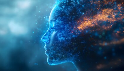 Obraz premium Abstract Digital Portrait of a Person