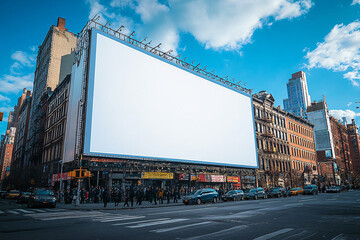 Obraz premium An empty billboard in an urban setting, suitable for advertising and promotions.