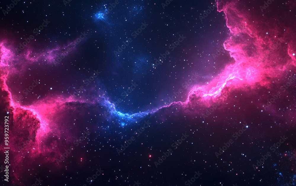 Poster space nebula in a 3d cartoon style suitable for projects related to science research and education 3