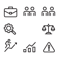 Fototapeta premium Minimalist Icon Design Collection for Digital Interfaces