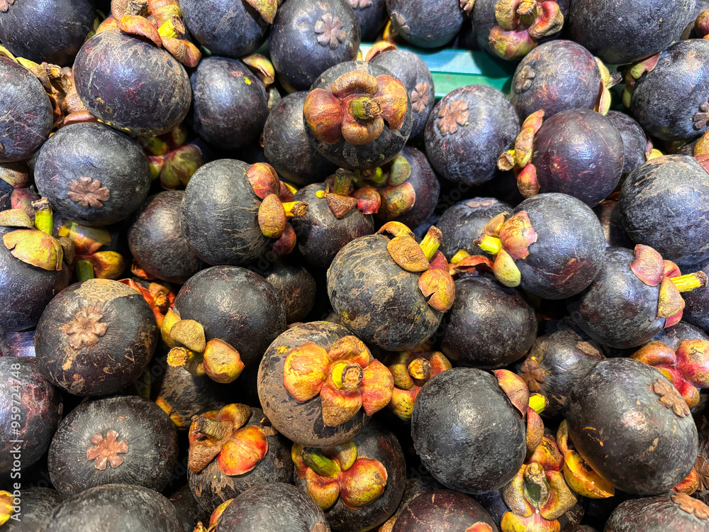 Wall mural sapodilla closeup on the market