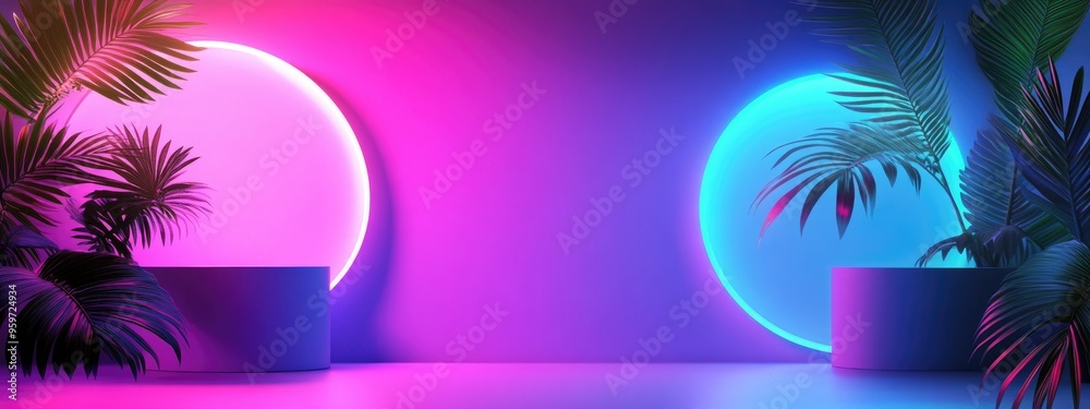 Poster minimalist geometric background design 3d illustration and rendering