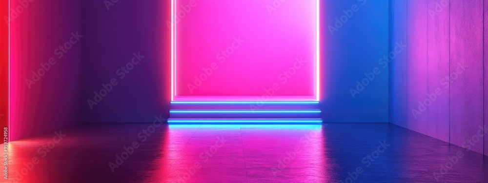 Aufkleber Minimalist geometric background design 3D illustration and rendering