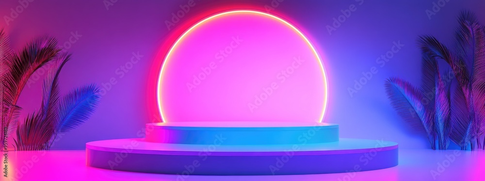 Poster luxury podium with a cosmetic background for branding and product display 3d rendering illustration