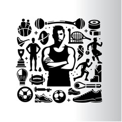 Athletic sports icon