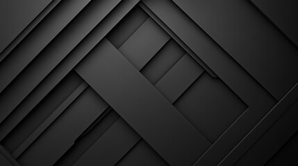 Abstract layered black geometric background