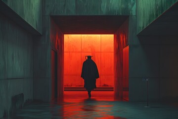 A Graduate's Journey Through a Vibrant Passageway