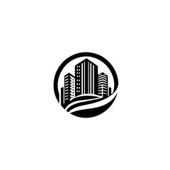 illustration vector graphic of building icon