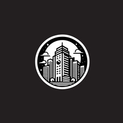 illustration vector graphic of building icon