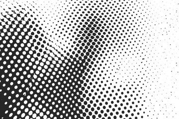 Abstract Black and White Halftone Pattern Design