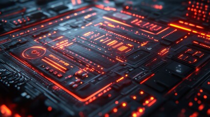 Obraz premium Futuristic Cyber Interface