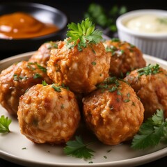 chicken meatballs in bowl