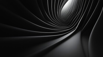 Naklejka premium Abstract Futuristic Dark Tunnel