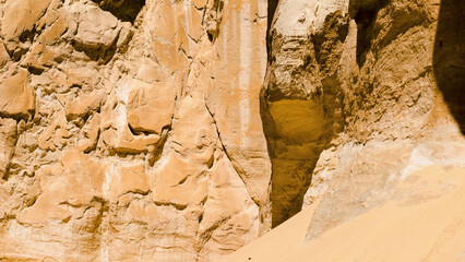 high rocky mountains in the desert in Egypt Dahab South Sinai