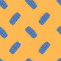 Gift Boxes Pattern on Orange