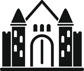 Simple vector illustration of a medieval castle with high towers