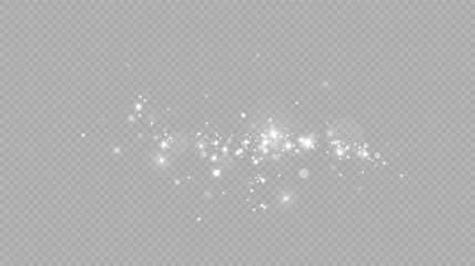 Glow light effect. Vector illustration. Christmas flash. dust