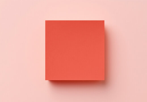 Stationery Flatlay Sticky Note Mockup With Generative AI