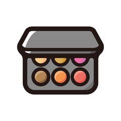 Makeup palette outline icon for graphic design, apps and websites