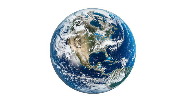 Earth isolated, North American continent
