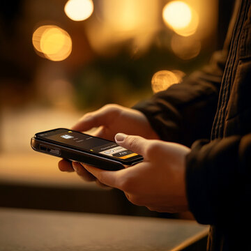 Fotografia con detalle de persona manejando un smartphone