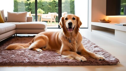 Capture the charm and loyalty of one of the most beloved dog breeds with this high-quality image of a Golden Retriever.